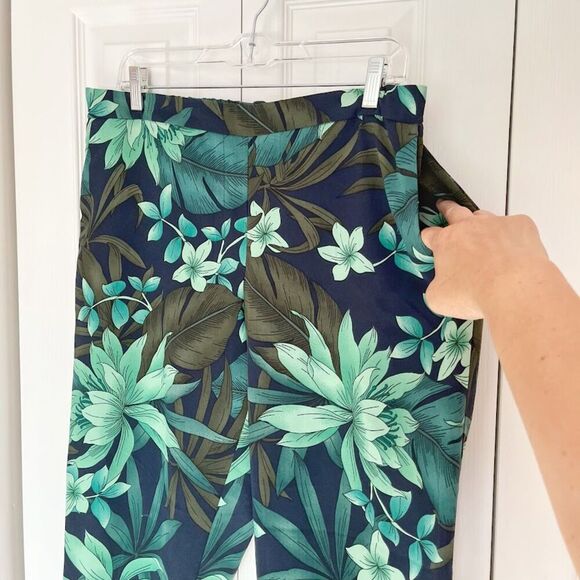 Cynthia Rowley Resort Tropical Floral Lightweight High Waisted Pull On Pants - Picture 5 of 11